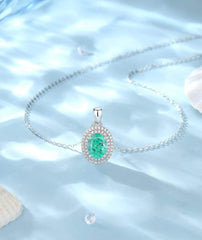 Sterling Silver Simulated Gemstone Crystal Jewelry Set