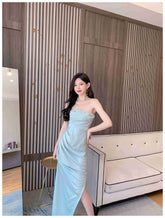 Strapless Ruched Draped Bodice Maxi Dress