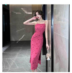 Strappy Floral Detail Midi Dress