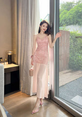 Strappy Lace Mermaid Cocktail Tulle Dress