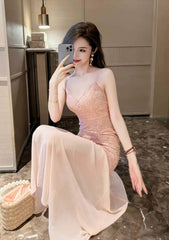 Strappy Lace Mermaid Cocktail Tulle Dress