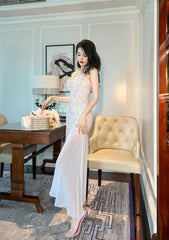 Strappy Lace Mermaid Cocktail Tulle Dress