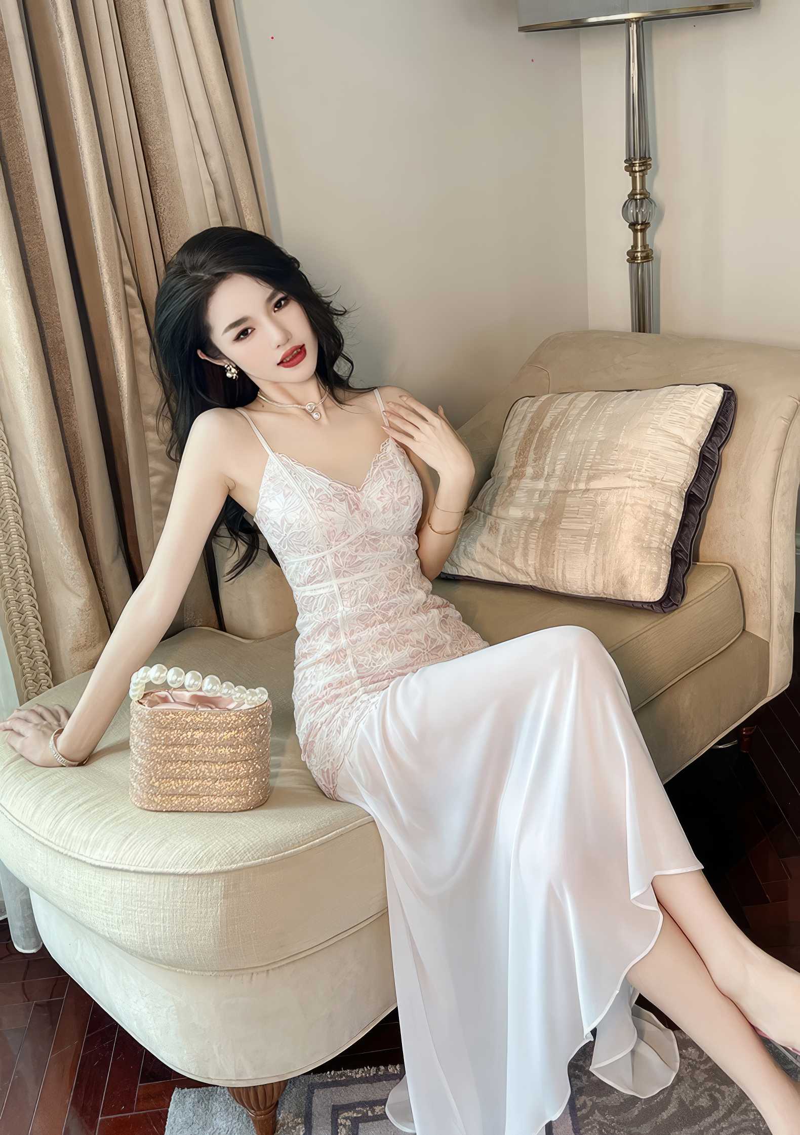 Strappy Lace Mermaid Cocktail Tulle Dress