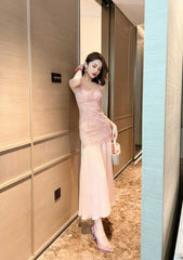Strappy Lace Mermaid Cocktail Tulle Dress