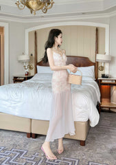 Strappy Lace Mermaid Cocktail Tulle Dress