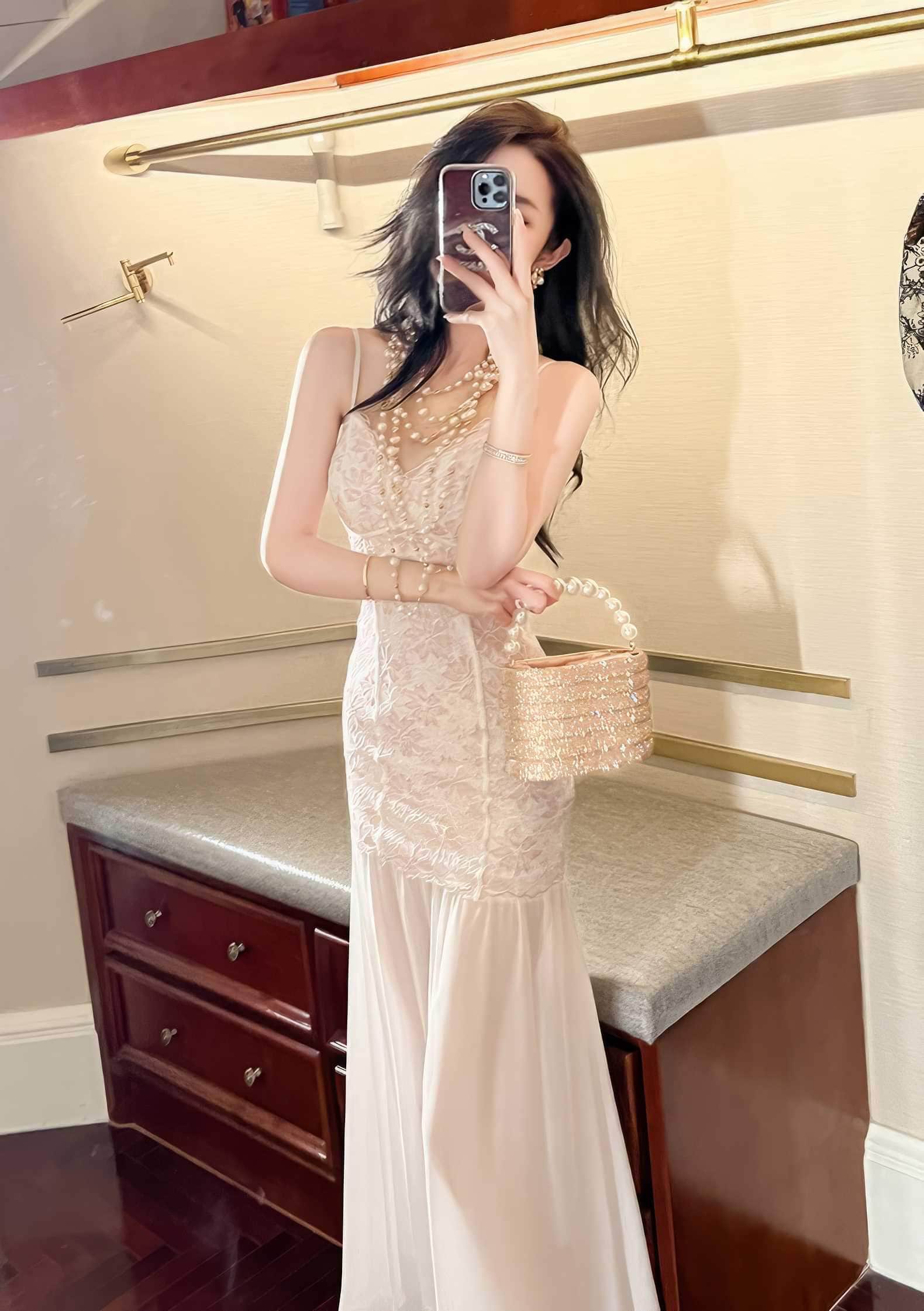 Strappy Lace Mermaid Cocktail Tulle Dress