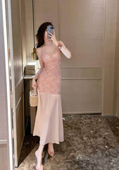 Strappy Lace Mermaid Cocktail Tulle Dress