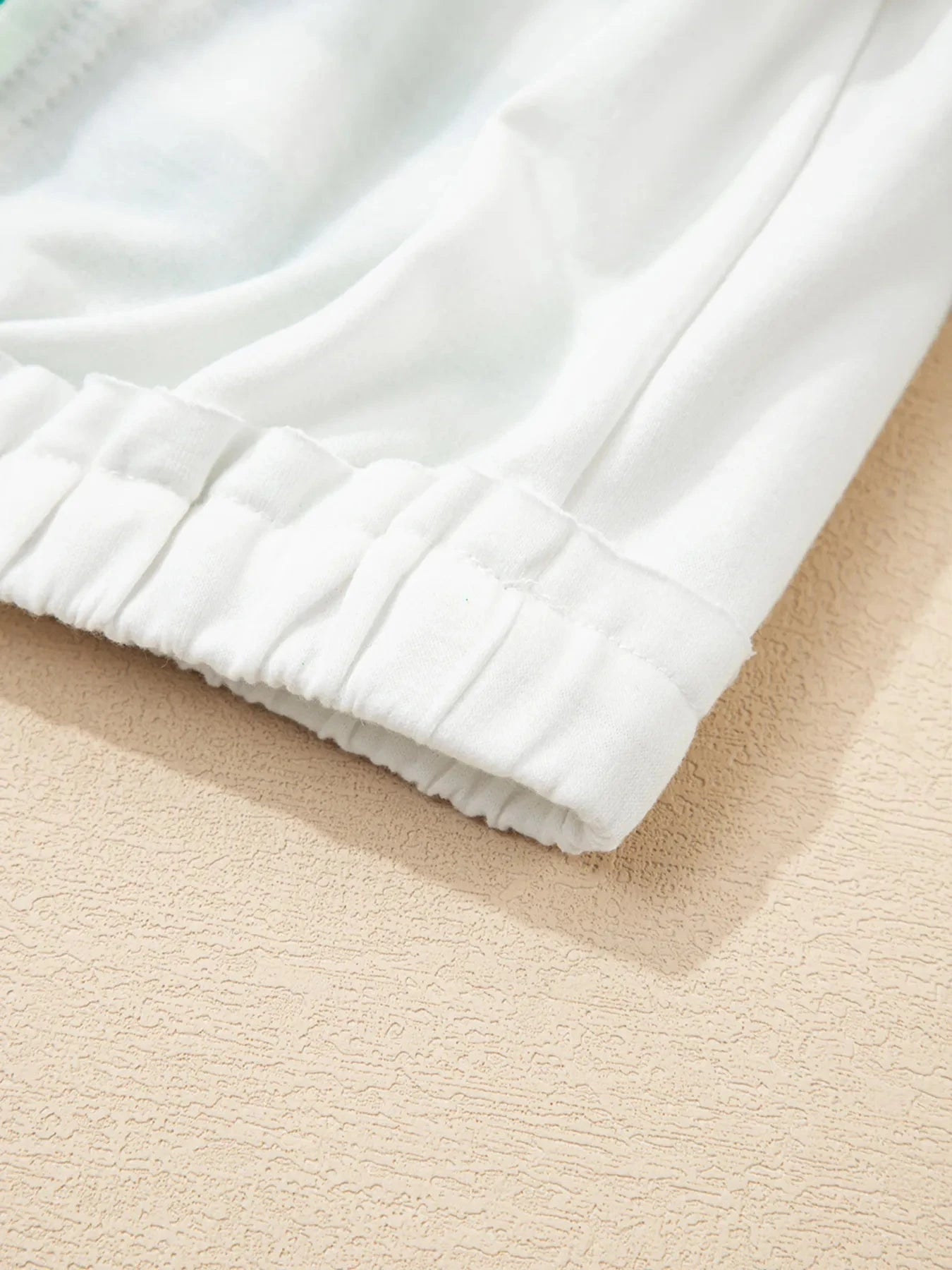 Stripe Colorblock Collared V Neck Cropped Top