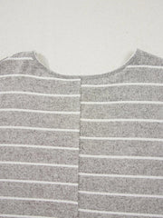 Stripe Dolman Sleeve Drop Shoulder Top