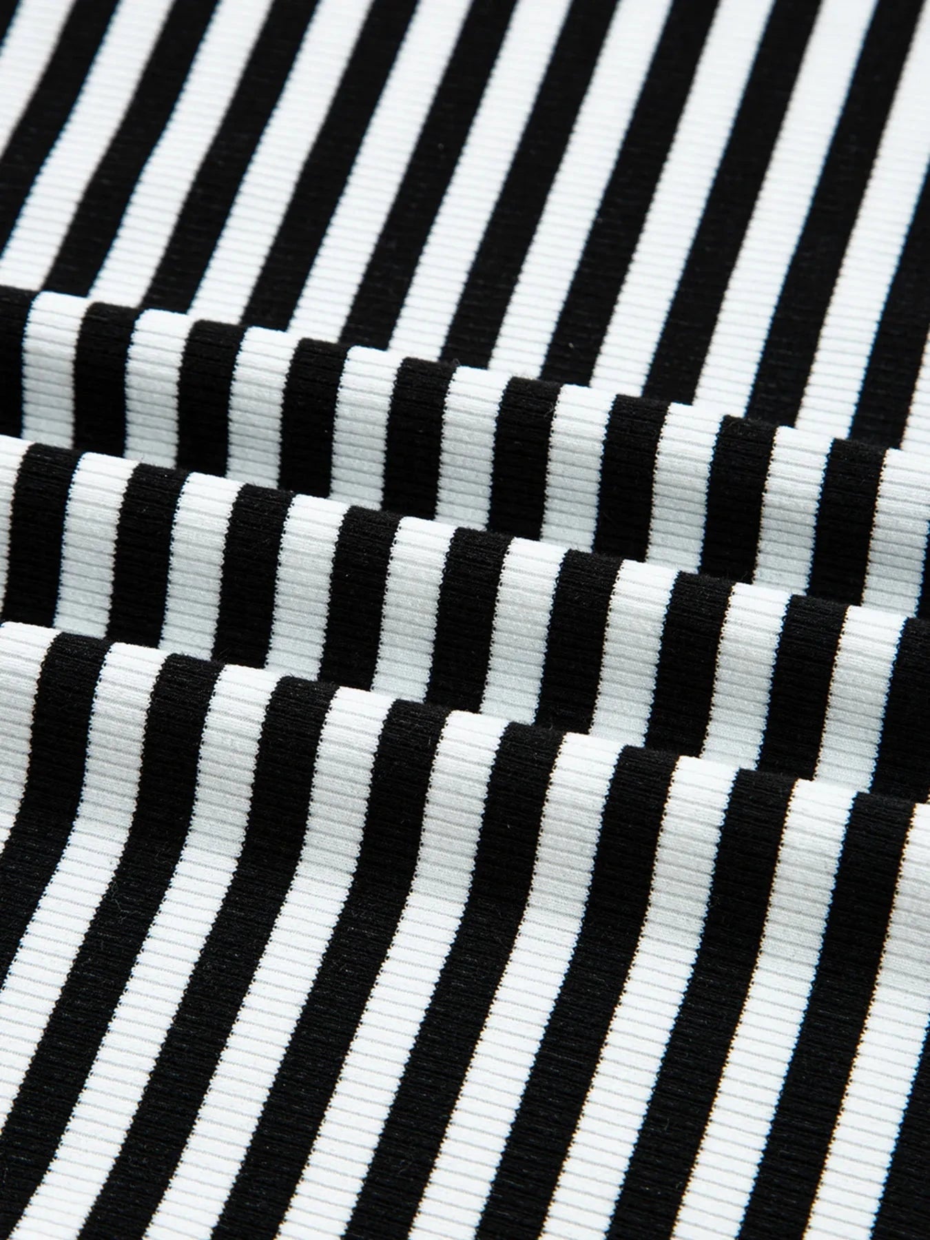 Stripe Double-layer Cold Shoulder Long Sleeve Top