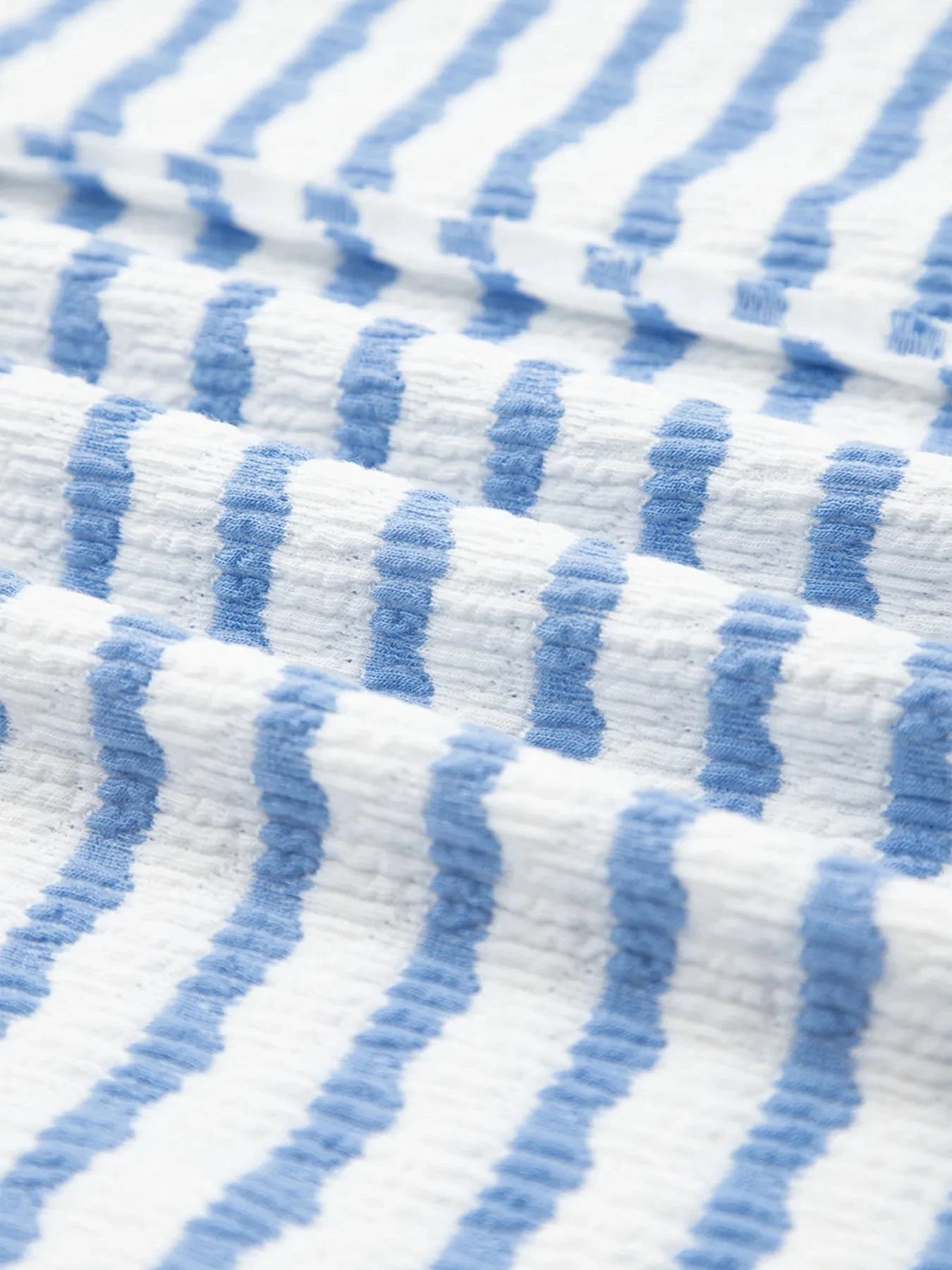 Stripe Half Button Collared Chest Pockets Loose Fit Blouse