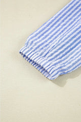 Stripe Tiered Shift Dress with Pockets