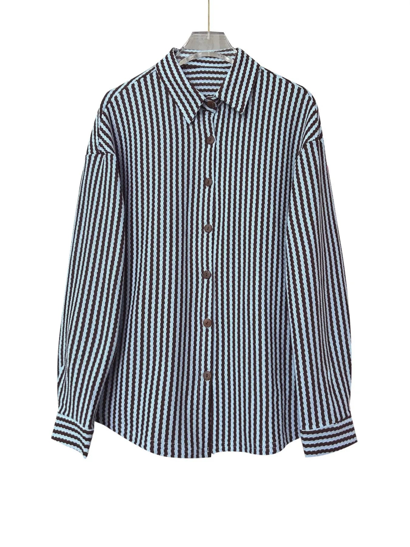 Striped Button-Down Casual Shirt