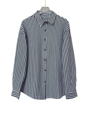 Striped Button-Down Casual Shirt