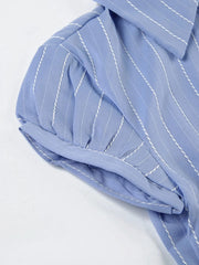 Striped Button-Down Collared Neck Shirt