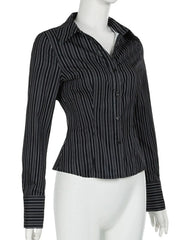 Striped Button-Down Collared Neck Shirt