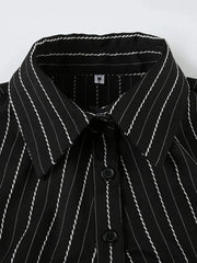 Striped Button-Down Collared Neck Shirt