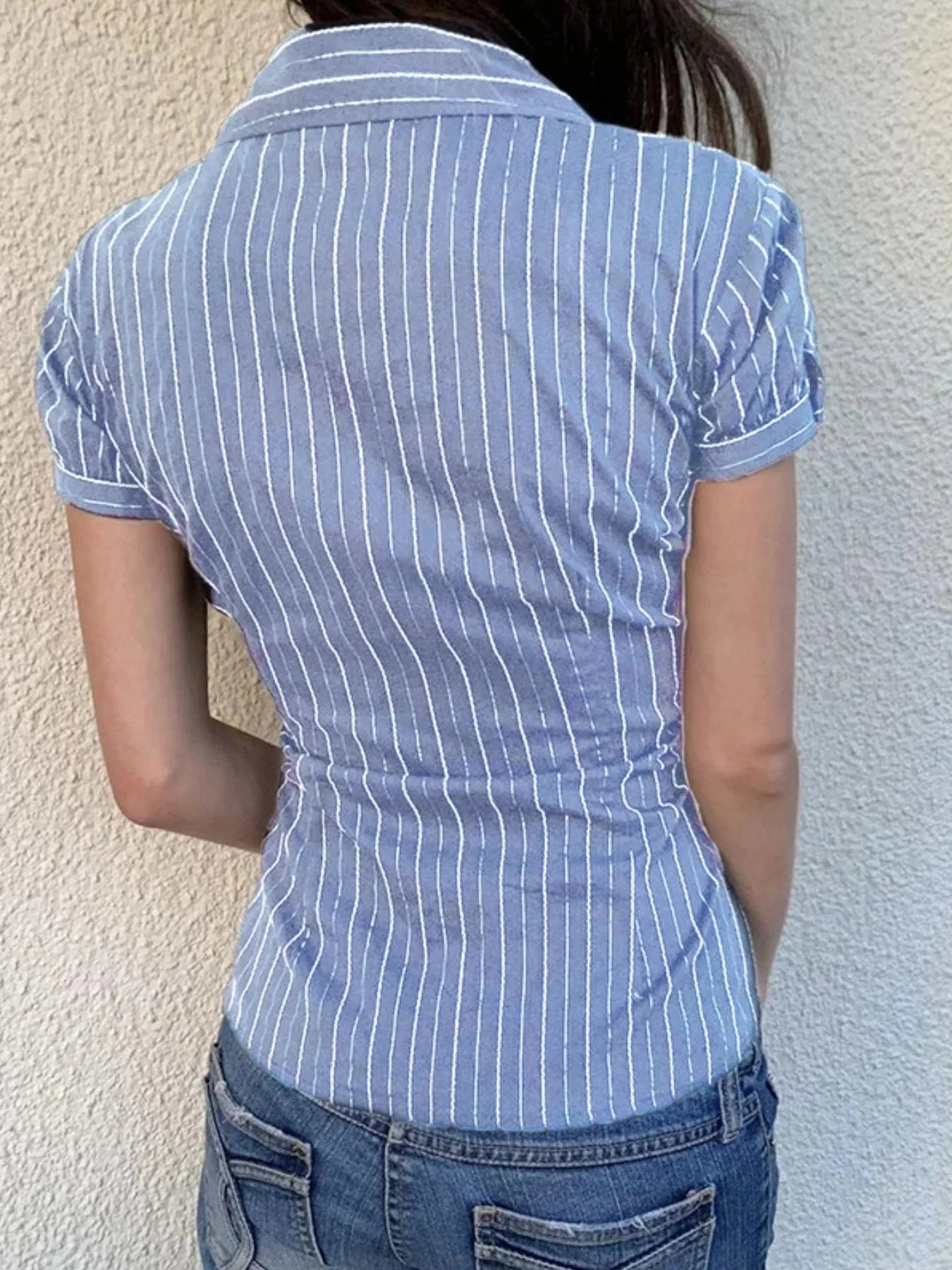 Striped Button-Down Collared Neck Shirt