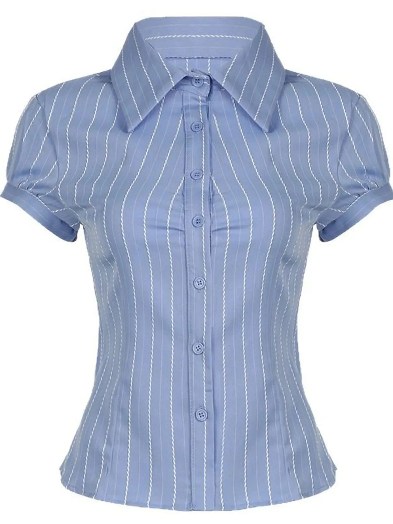 Striped Button-Down Collared Neck Shirt