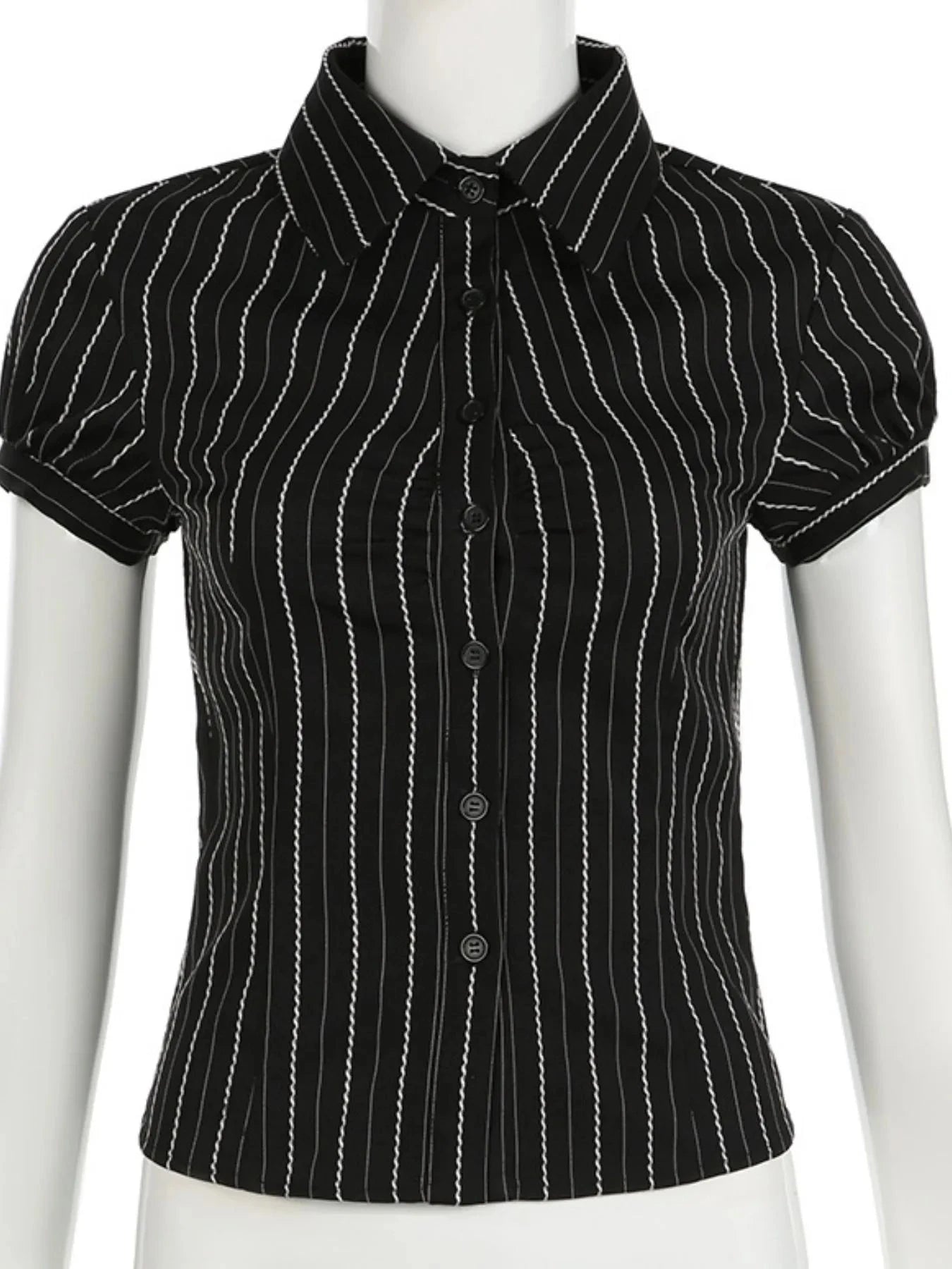 Striped Button-Down Collared Neck Shirt