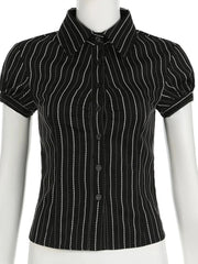 Striped Button-Down Collared Neck Shirt