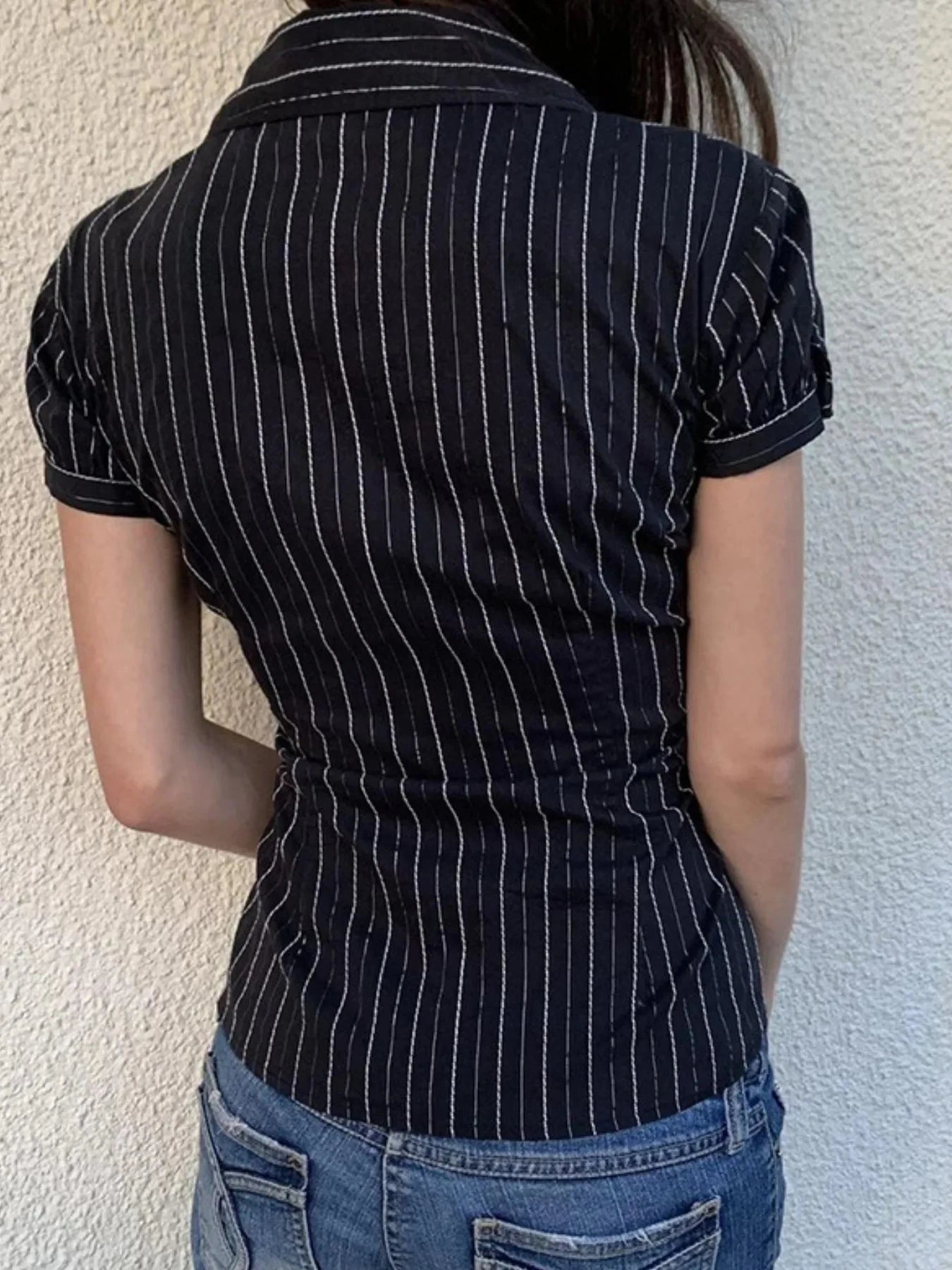 Striped Button-Down Collared Neck Shirt