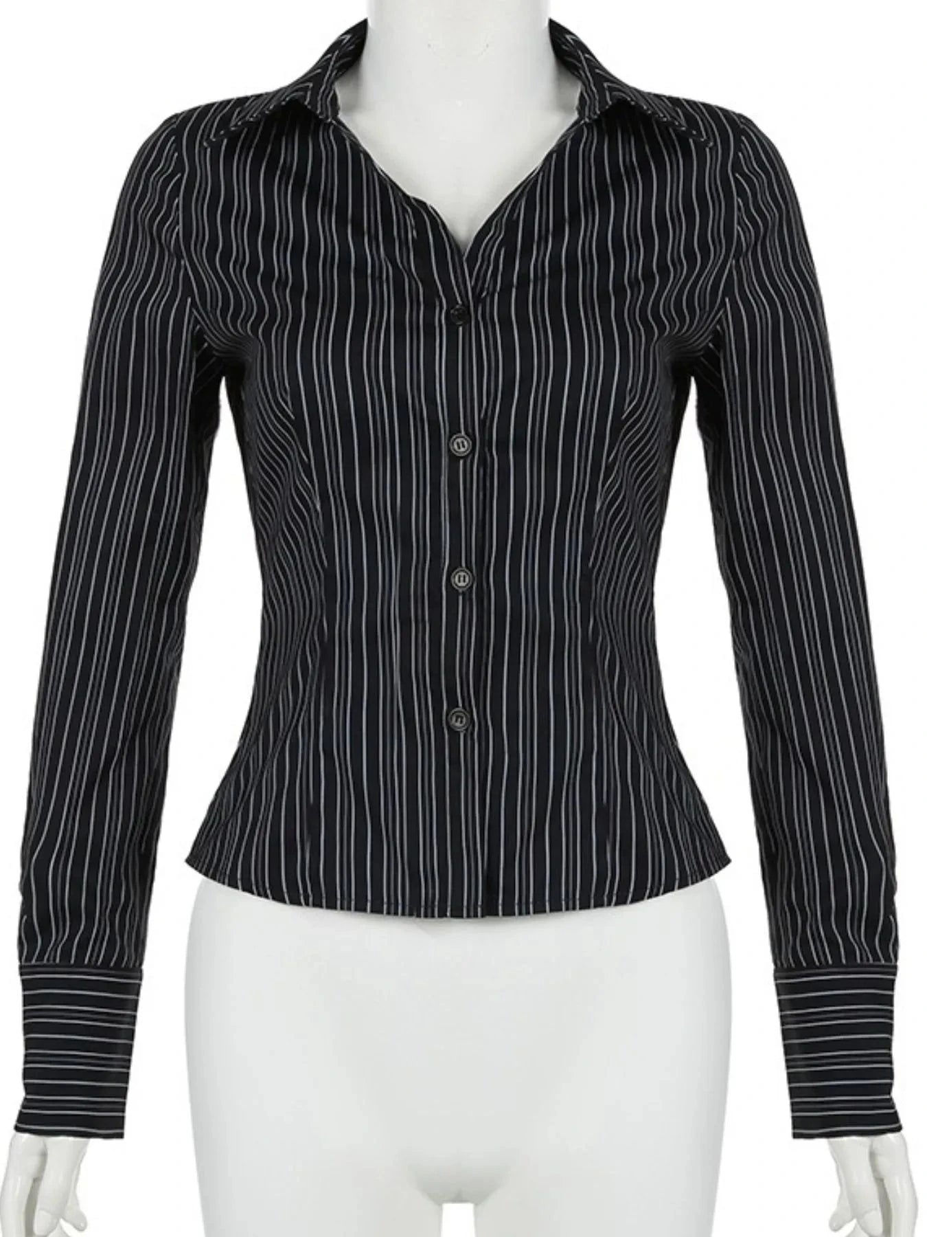 Striped Button-Down Collared Neck Shirt