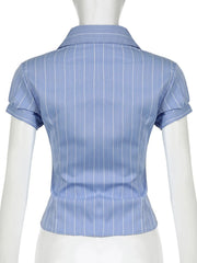 Striped Button-Down Collared Neck Shirt