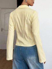 Striped Button Up Long Sleeve Shirt