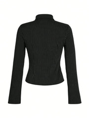 Striped Button Up Long Sleeve Shirt