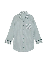 Striped Long Sleeve Button-Up Shirt