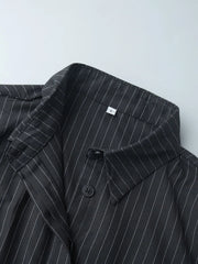 Striped Long Sleeve Shirt Dress