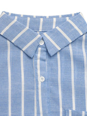 Striped Oversized Button-Down Shirt