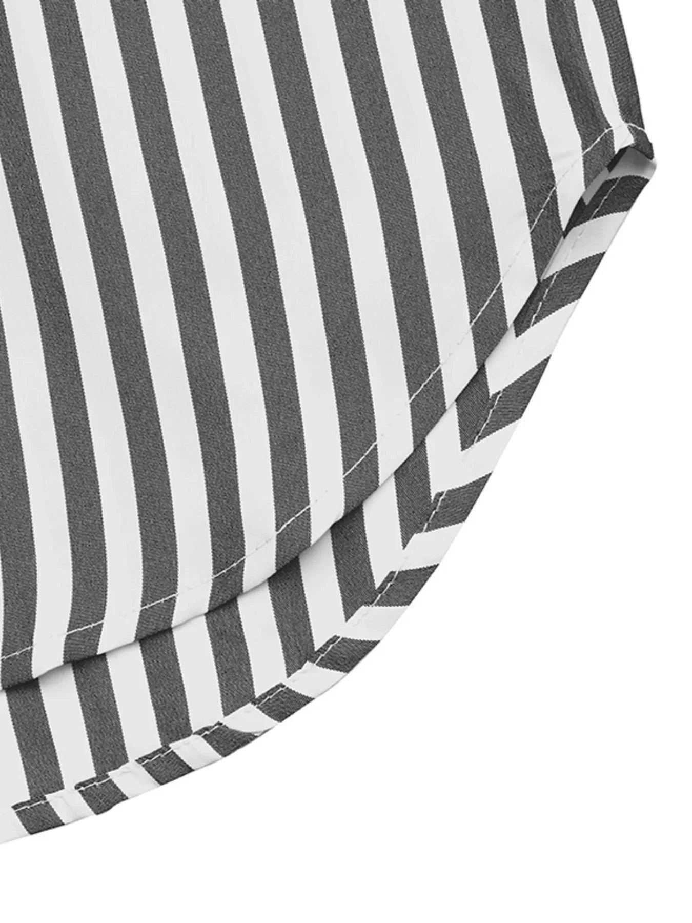 Striped Oversized Button-Up Shirt