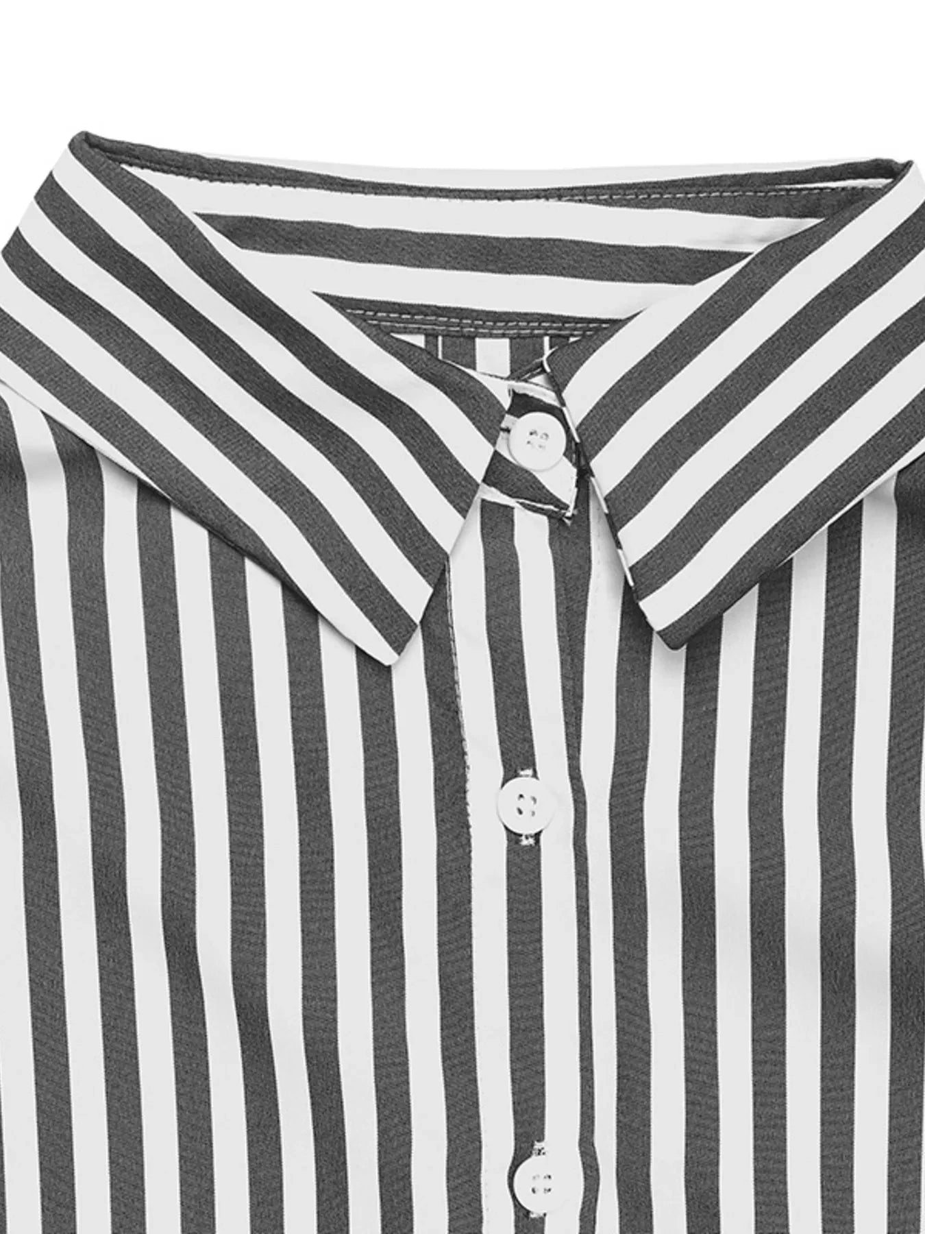 Striped Oversized Button-Up Shirt