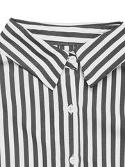 Striped Oversized Button-Up Shirt
