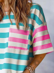 Striped Oversized Short Sleeve T-Shirt