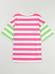 Striped Oversized Short Sleeve T-Shirt