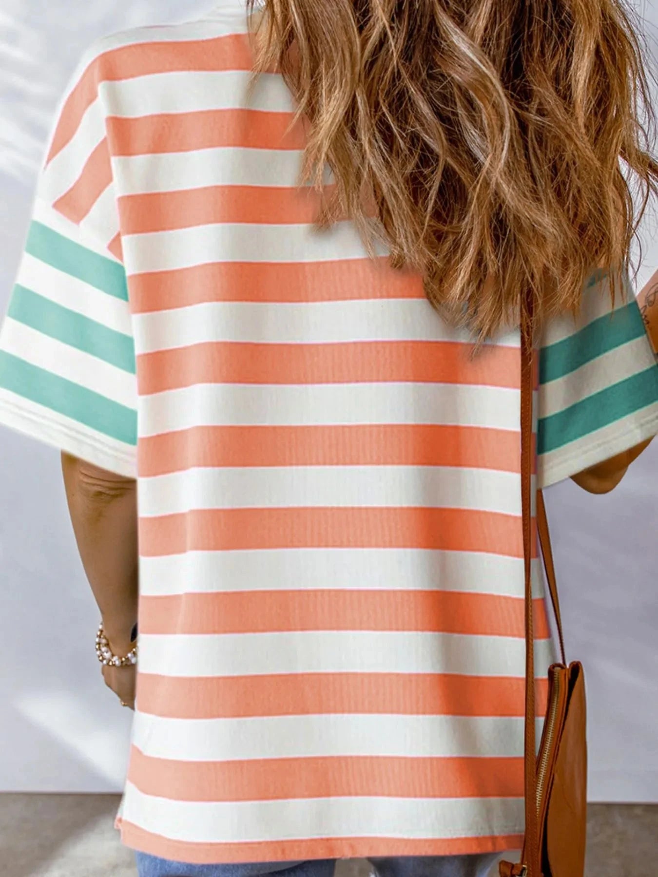 Striped Oversized Short Sleeve T-Shirt