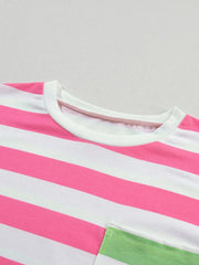 Striped Oversized Short Sleeve T-Shirt