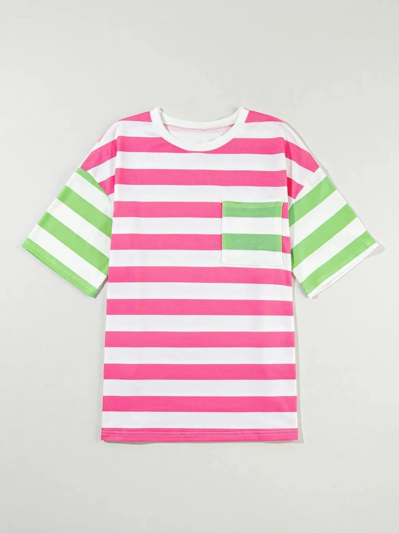 Striped Oversized Short Sleeve T-Shirt