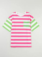 Striped Oversized Short Sleeve T-Shirt