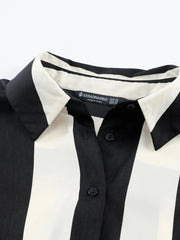 Striped Relaxed Button Up Shirt