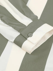 Striped Relaxed Button Up Shirt