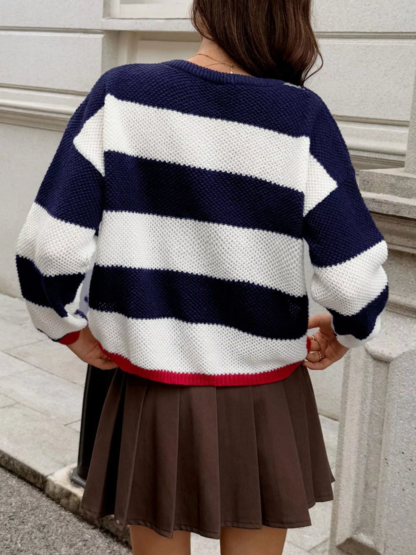 Striped Round Neck Sweater