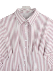 Striped Short Sleeve Button-Up Shirt