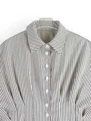 Striped Short Sleeve Button-Up Shirt