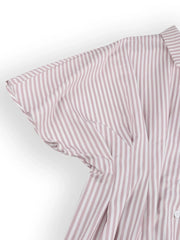 Striped Short Sleeve Button-Up Shirt