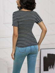 Striped Short Sleeve T-Shirt