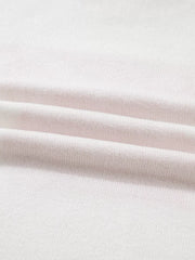 Striped Trim Bow Graphic Round Neck Drop Shoulder Sweater